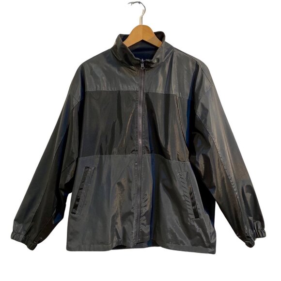 Black Waterproof Men’s Utility & Rain Jacket, Overcoat Sz. S / M (Outdoors) - Picture 1 of 8